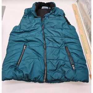 Free Country Women's Puffer Vest Teal XL Full-Zip